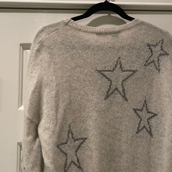 360cashmere Metallic Silver Star Sweater - Picture 13 of 13